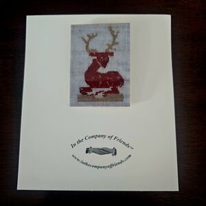Reindeer Cross-Stitch Greeting Card